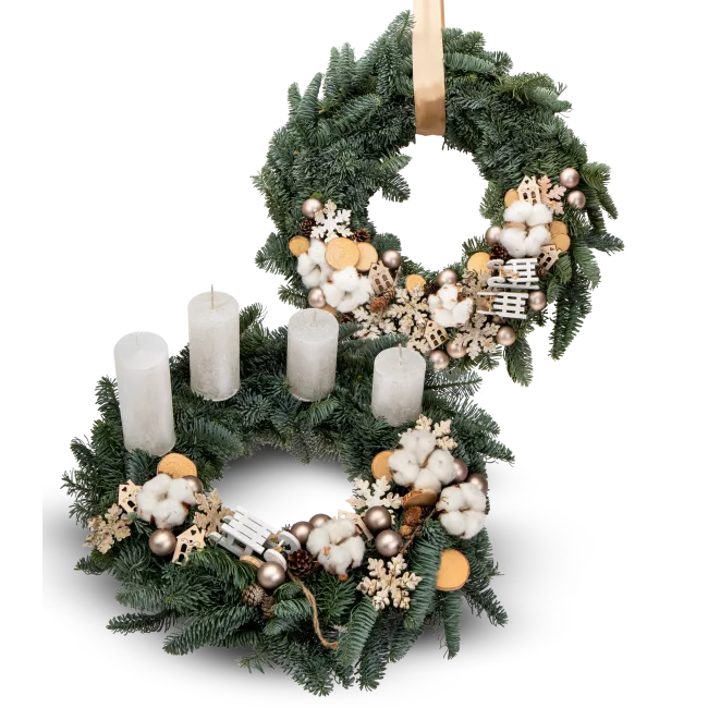Christmas set of wreaths